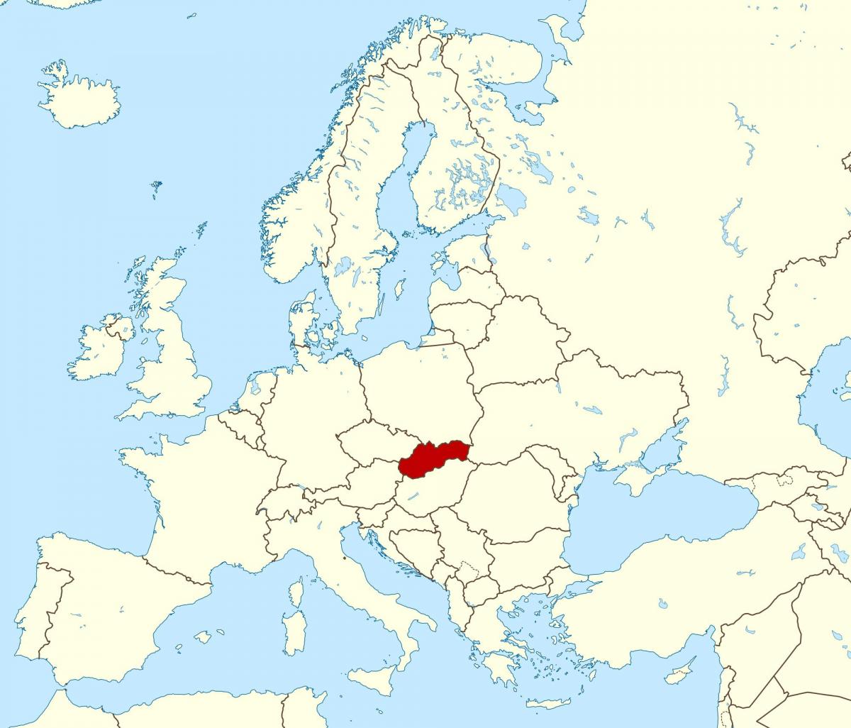 harta Slovacia harta europei