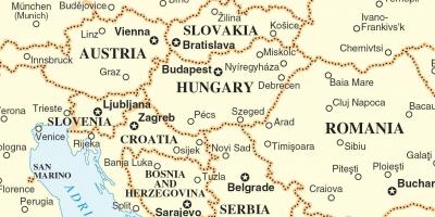 Harta Slovacia țările din jur