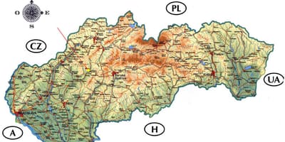 Harta Slovacia castele