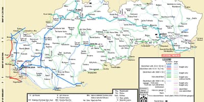 Slovacia tren hartă