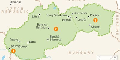 Slovacia în hartă