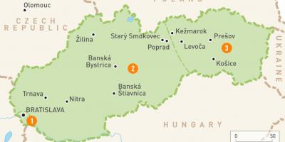 Harta Slovacia regiuni